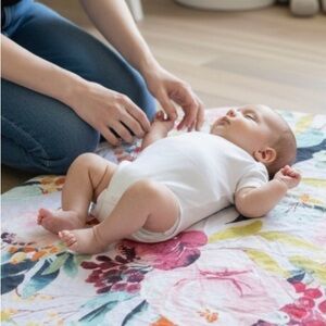 Posh Peanut | Bamboo Pink Floral Diaper Changing Pad Cover | One Size